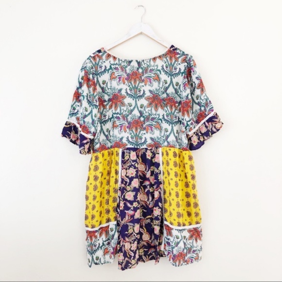 Anthropologie Lilka Patchwork Trapeze Swing Dress - Picture 6 of 8